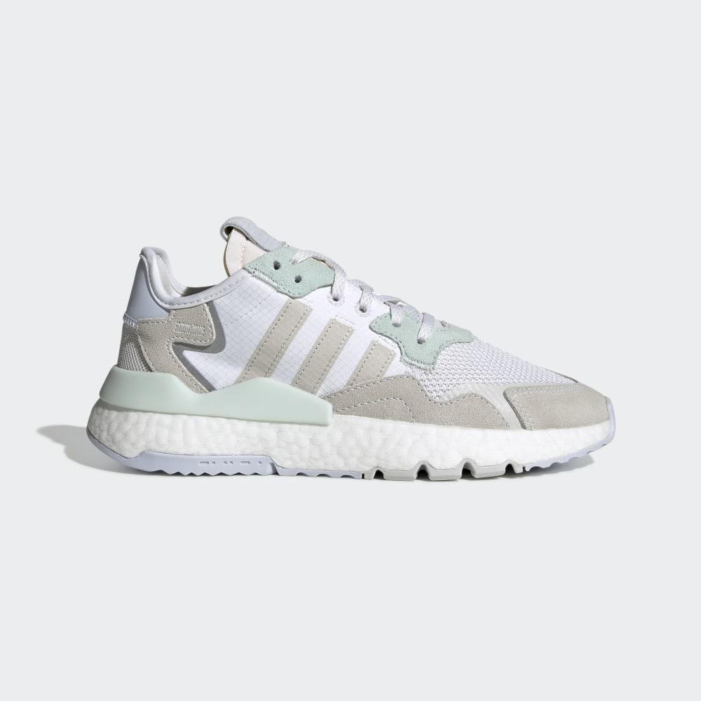 Adidas Women's Nite Jogger Originals Shoes White/Mint/Blue Ireland EG9197